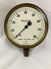 Vintage Brass Pressure Gauge