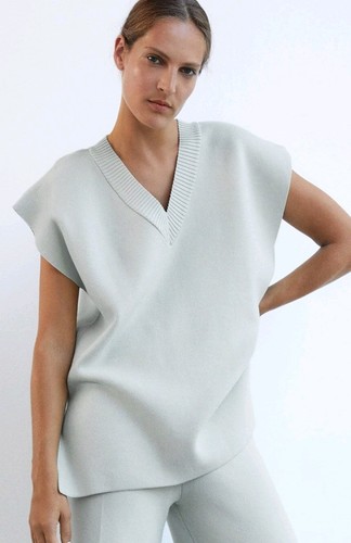 Zara light green neck - zara, knit