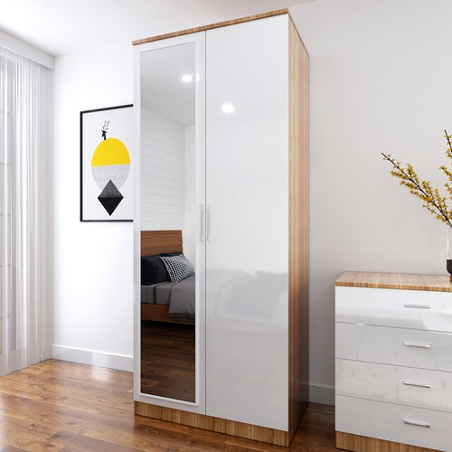 Multicolor door wardrobe - multicolor,