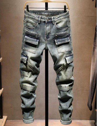 Men retro blue - blue, denim