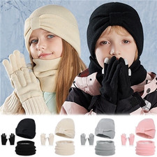 3PCS Kids Childs Knit Fleece