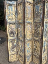 Victorian Room Divider, Wood And Metal 