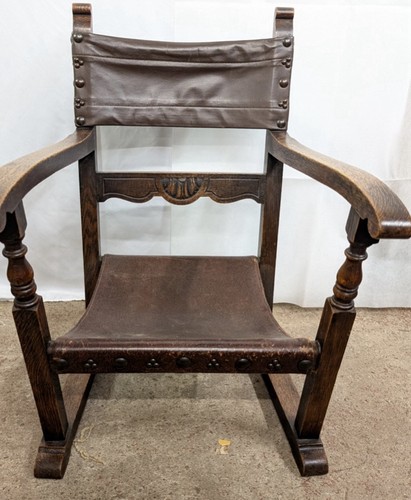 Antique arts crafts oak low - antique,