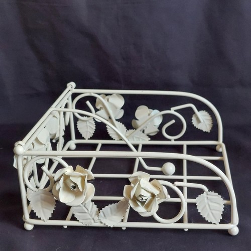 Roses napkin holder cream - roses,