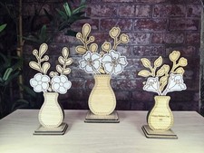 Personalised Wooden Flower Vase, Forever Flowers Spring Decor, Mothers Day Gift