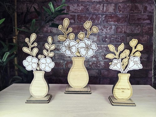 Personalised wooden flower - personalised,