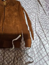 Tan Goatskin Suede MA1 Bomber