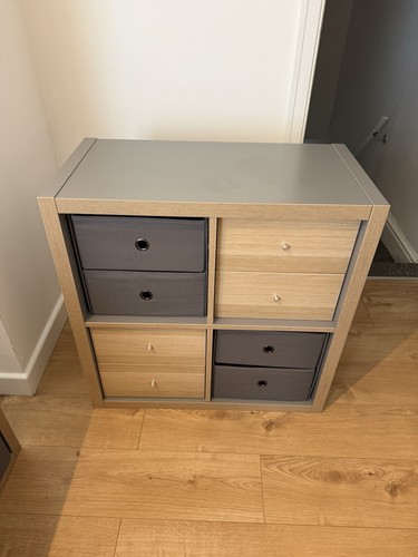 Ikea kallax grey shelving unit - shelving,