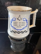 Masonic Ceramic Tankard Prince William 22 Carat Gold Detail