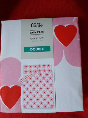 Pink red white hearts - pink,,