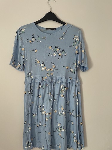 Boohoo blue floral dress - blue,