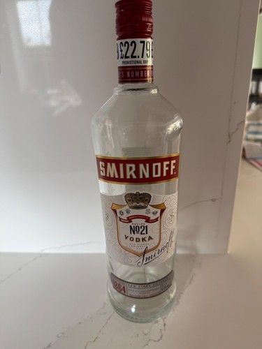 Smirnoff vodka empty 1 - 1, litre