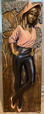 Girl With Hat Plaster Wall Art