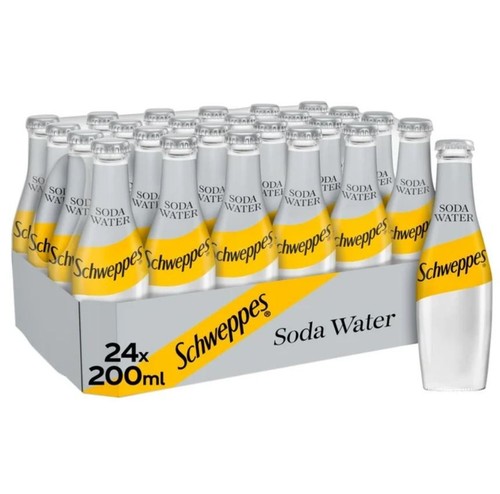 Schweppes soda water glass - water,