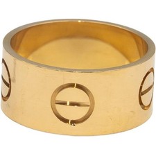 CARTIER 18k Gold Love Collection Screw Motif 11.0mm Ring Size 69 w/ Papers $4300