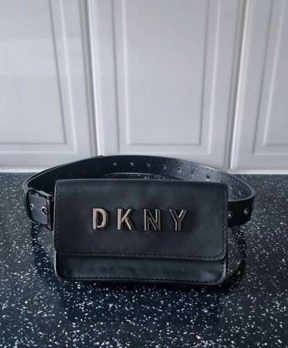 Dkny black belt bag gunmetal - dkny~black,