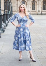 BNWT Bombshell by Katya Wildman Hydrangea edge of the shoulder dress - size 10