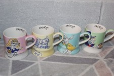 Alice in Wonderland Whittards Mug Set Hand Painted - X 4 