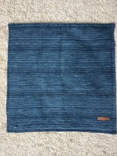 Set 2 Anthropologie Pillow Covers Blue Cotton Woven Textured Euro Sham 24"x 24"