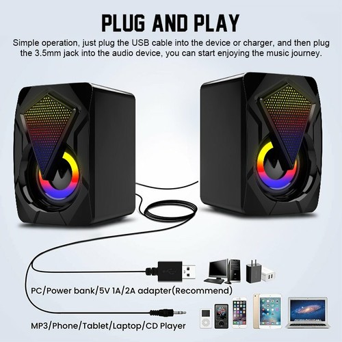 Led usb wired sound bar - led,
