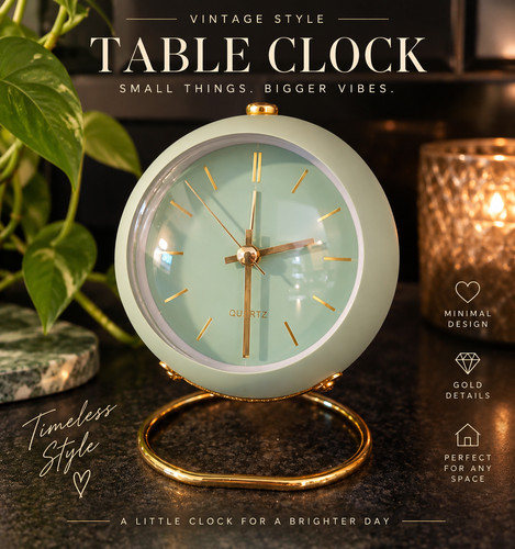 Art deco table - clock,