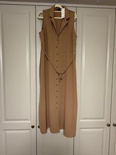 NEW LOOK LADIES TAN BROWN SHIRT DRESS SIZE 16 BNWT