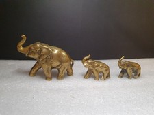 Vintage Brass Elephant x 3  -