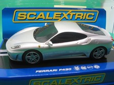 SCALEXTRIC digital   C2874 FERRARI F430 SILVER  FITTED DIGITAL PLUG USED EXCELL