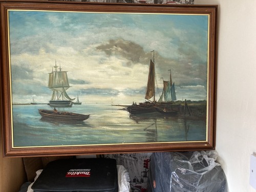 Nautical painting boats - nautical,