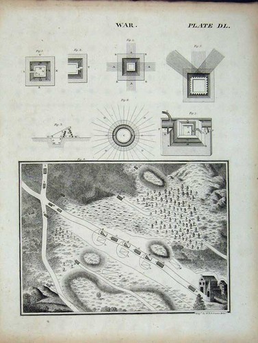 Original old antique print - old,