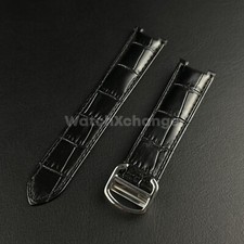 20mm black genuine leather - black,