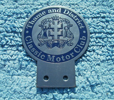 THAME & DISTRICT CLASSIC MOTOR CLUB CAR BADGE ~ OXFORDSHIRE MARKET TOWN EMBLEM