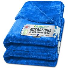 2x Microfibre Car Drying Towel XL Super Absorbent Large Edgeless Detailing Cloth