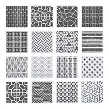 16PCS Geometric Stencils