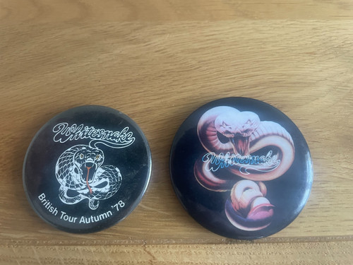 Whitesnake badges vintage - whitesnake-badges,