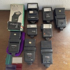Bundle Job Lot Of 8 Camera Flashes Hanimex-Miranda-Agfatronic-Starblitz Etc