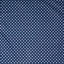 Navy Blue Retro Polka Dot Bandana Headband  Band Biker Dog 100% Cotton Fabric