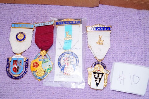 Masonic jewels lot 10 - masonic, (lot