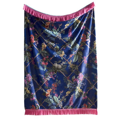 Velvet throw blanket sapphire - velvet,