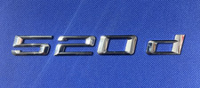 BMW 520 d - VINTAGE  CAR BADGE / EMBLEM - REQUIRES NEW ADHESIVE TO REAR