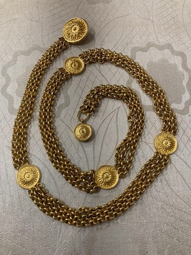 Vintage celine chain belt - belt, gold