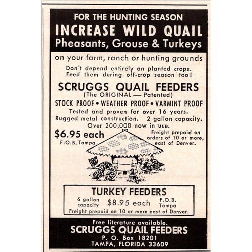 Scruggs quail feeders - scruggs,