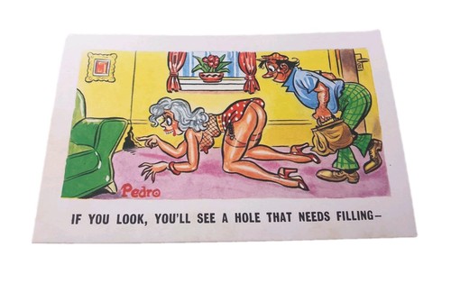 Retro saucy seaside postcard - saucy,
