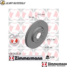 2x brake disc 430.2623.20 for Opel Zafira/Tourer Astra/J/GTC/Sports/Tourer