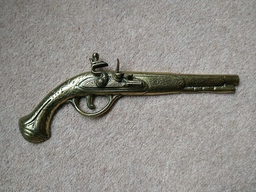 Decorative brass gun - decorative,