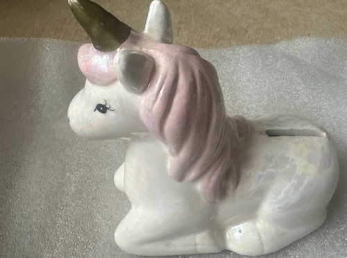 Glass unicorn money - glass, piggy