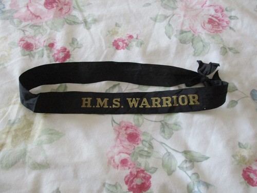 Original royal navy cap tally - original,