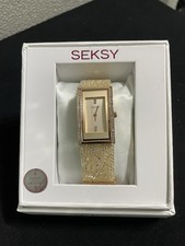 Seksy Watch 2922 Cream Swarovski Crystal Set Dial BNIB Without Tags