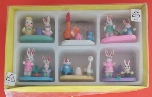 Vintage retro wooden easter - vintage,