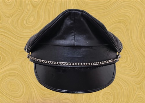 Genuine leather black army - black,